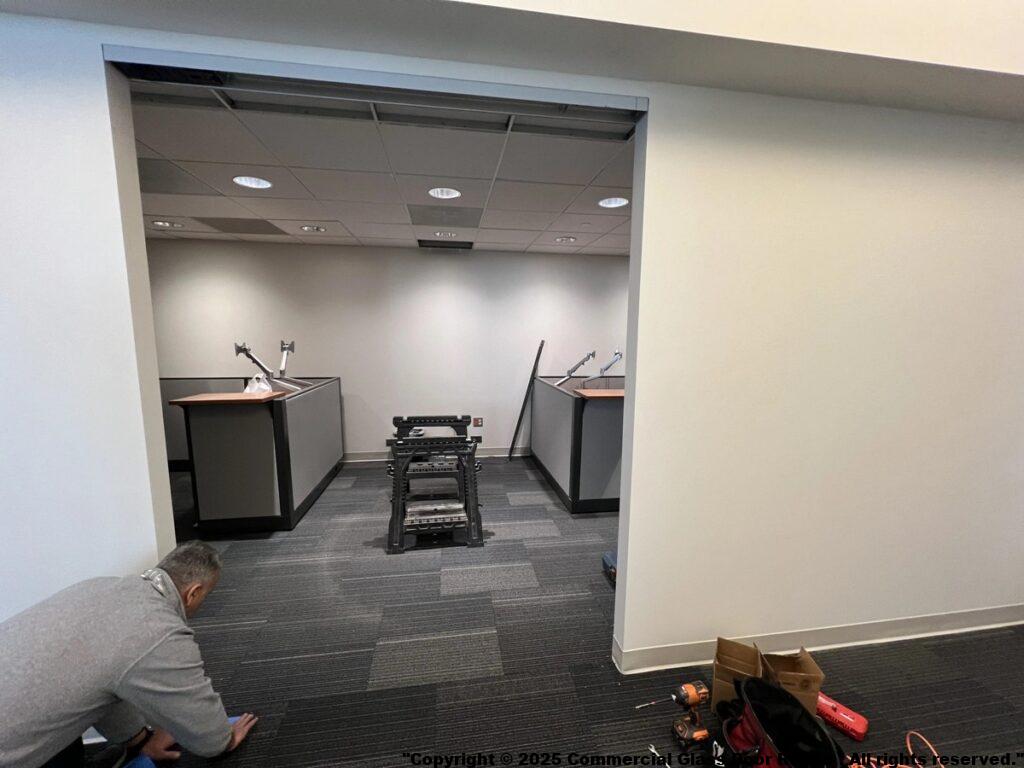 Door Replacement Company White Marsh MD Storefront Aluminum Glass Exit Frameless office entrance Emergency Break In Burglary Same Day Service